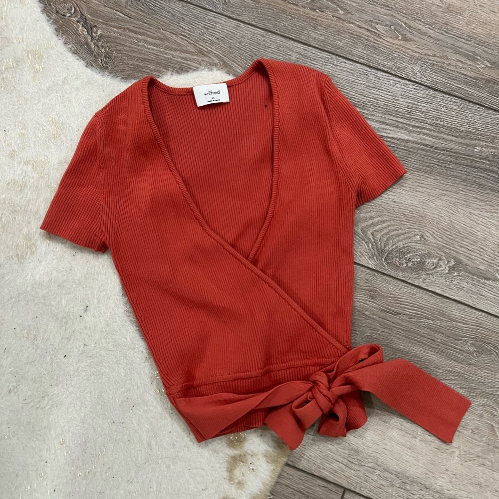 Aritiza Wilfred all tied up ribbed top